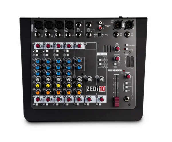 4 MIC/LINE 2 WITH ACTIVE D.I., 2 STEREO INPUTS4 CHANNEL 24/96KHZ USB INTERFACE, 3-BAND EQ,"